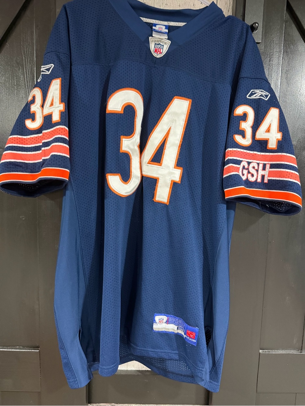 Chicago Bears Walter Payton Reebok Men’s Navy #34 Football Jersey size 50